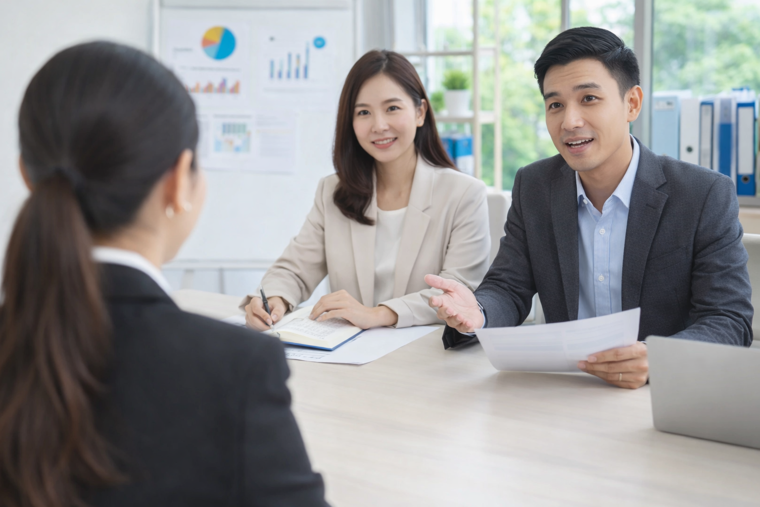 Wawancara kerja di ruang kantor
