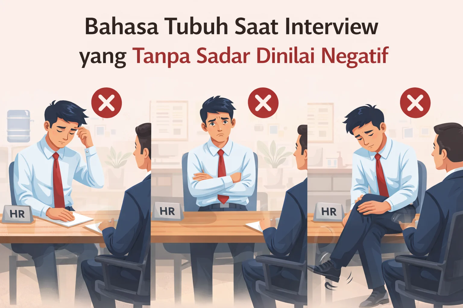 Bahasa tubuh interview negatif