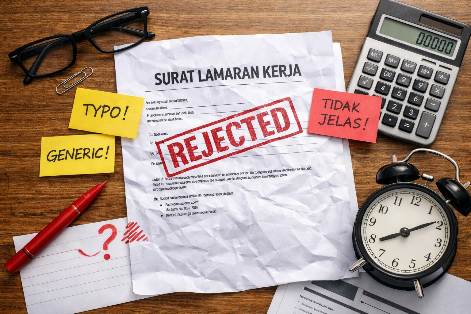 Kesalahan menulis lamaran kerja