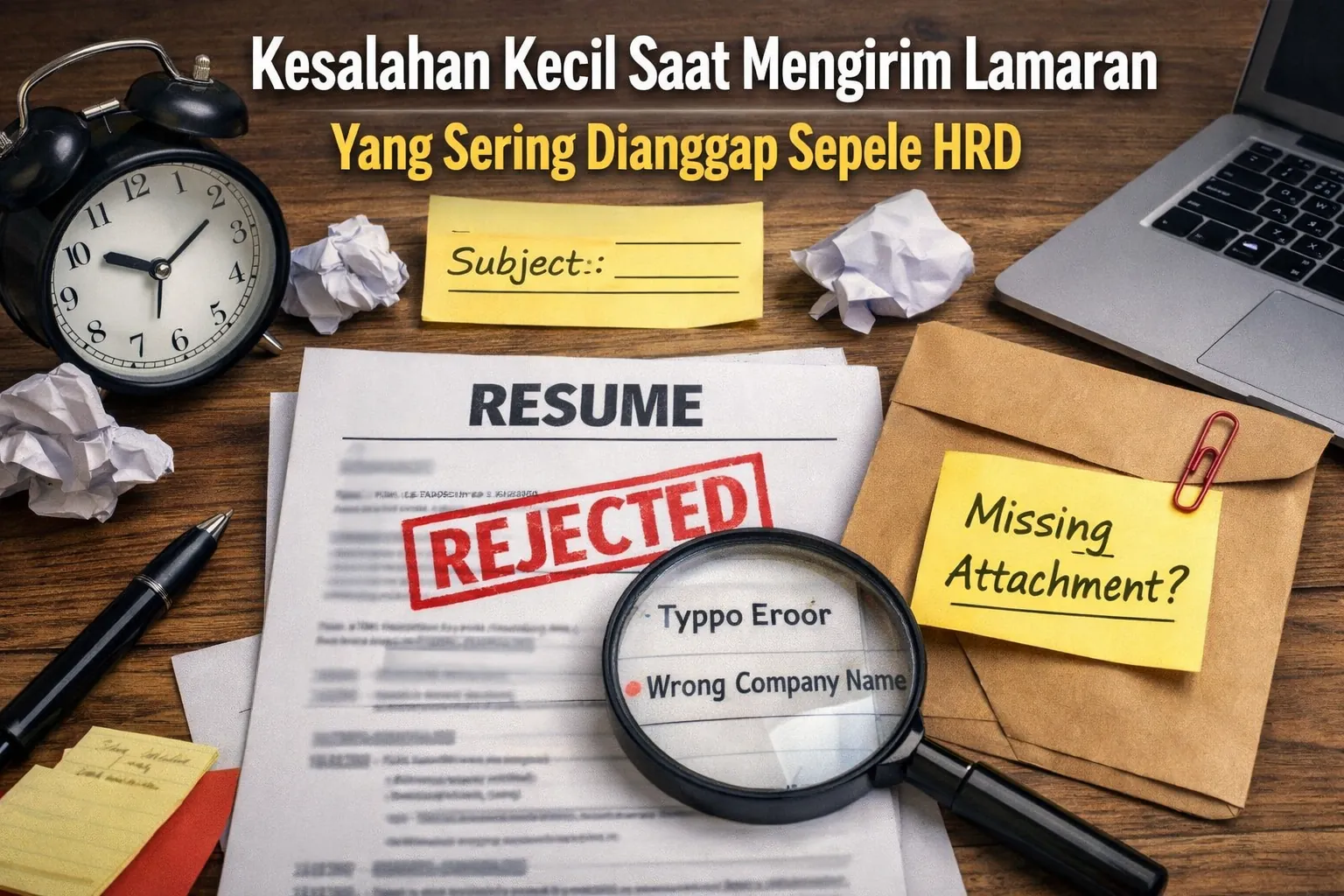 kesalahan kecil mengirim lamaran kerja